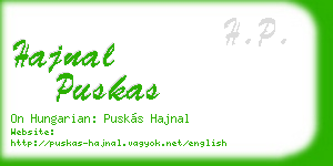 hajnal puskas business card